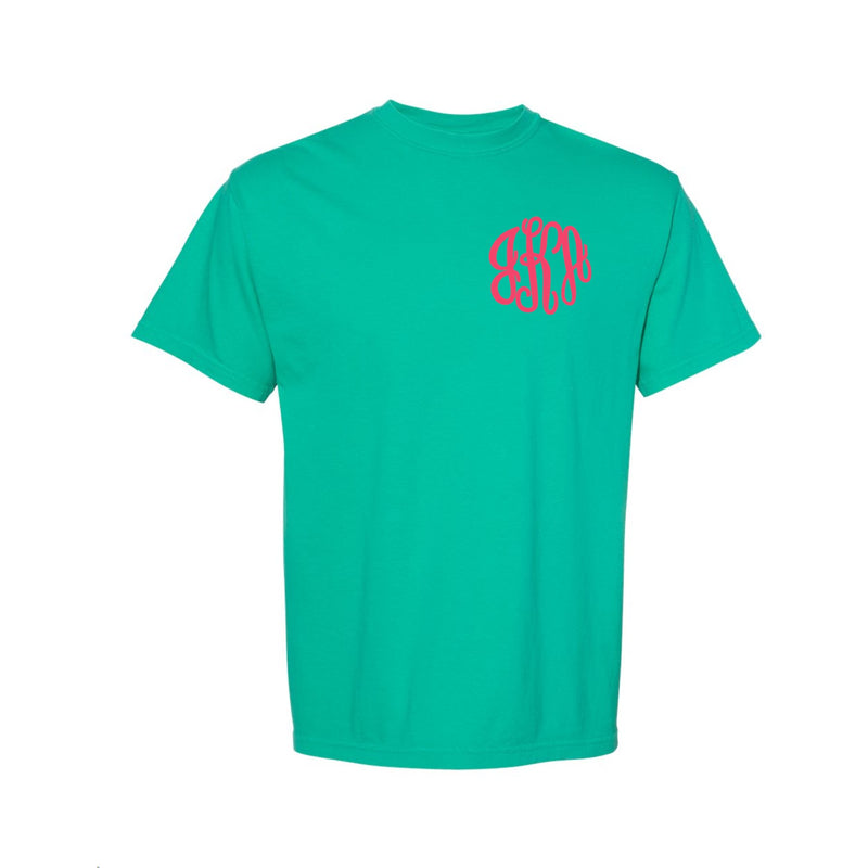 Embroidered Monogram Comfort Colors Tee – Blue Magnolia Monograms